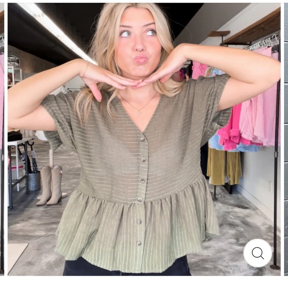 Blu Pepper Green Top - Picture 3 of 8